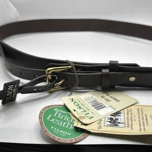 Filson Genuine Bridle Leather Ranger Belt Brass Size 38 With Tags